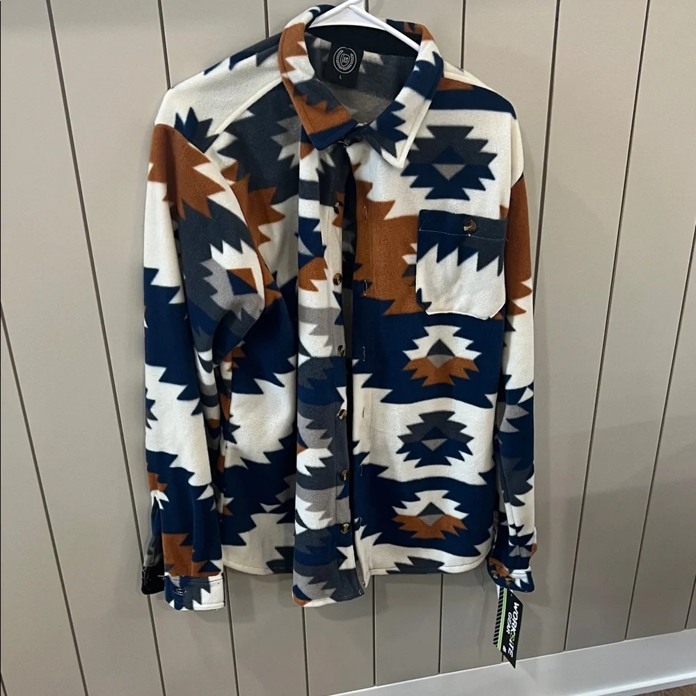 Worksite Gear Geometric Patterned Fleece Jacket - Picture 1 of 4